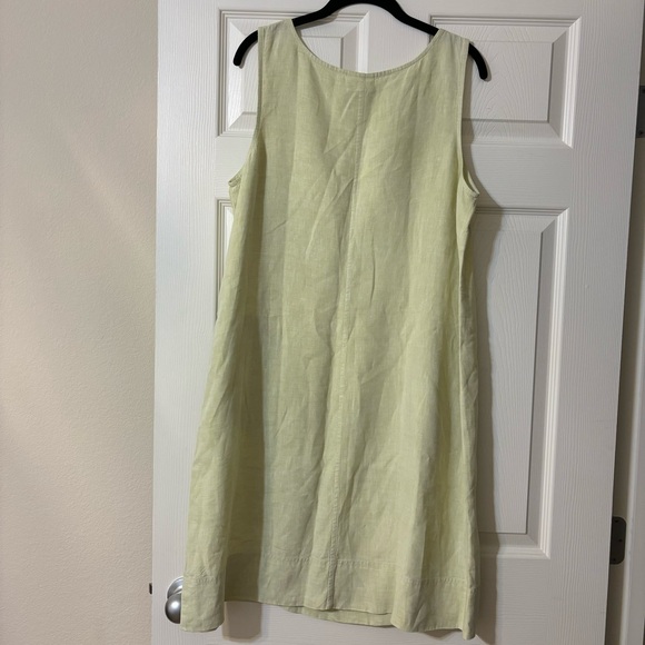 J. Jill 100% Linen Shift Dress with Pockets, Light Green size L - Picture 2 of 12